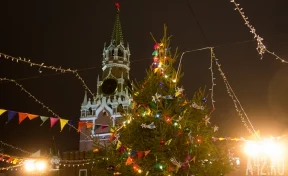 В Москве неизвестный мужчина пытался поджечь новогоднюю ёлку на Красной площади