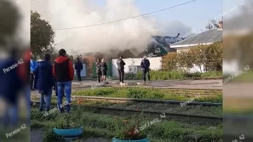 Фото: Крупный пожар в Кемерове в Заводском районе попал на видео 1