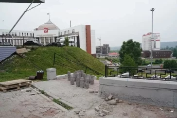 Фото: В Кемерове лестницу на Пионерском бульваре пришлось ремонтировать после ливня 1