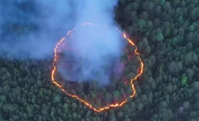 В Красноярском крае на видео засняли огненное кольцо