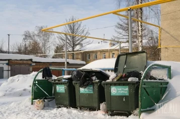 Фото: «Начинает вонять»: в Кемерове в одном из дворов не вывозят мусор 5 дней  1