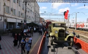Первый «Поезд Победы» прибыл в Махачкалу