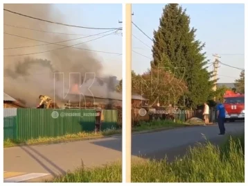 Фото: Тушили 19 человек: в Кузбассе крупный пожар попал на видео 1