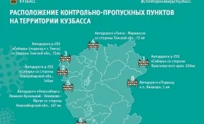 Оперштаб Кузбасса опубликовал карту всех КПП на границах региона