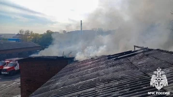 Фото: В Кузбассе ликвидировали пожар в деревообрабатывающем цехе 1