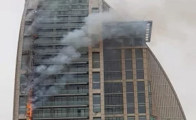 Пожар в небоскрёбе Trump Tower в Баку: есть пострадавшие