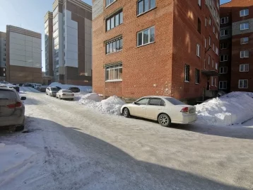 Фото: «Ни разу не вывозили снег»: кемеровчане пожаловались на горы во дворе многоэтажки 1