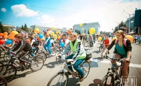 Участники велопробега «Красная лента» передали эстафету кемеровчанам