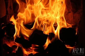 Фото: В Кузбассе сгорел частный дом: пожар сняли на видео 1