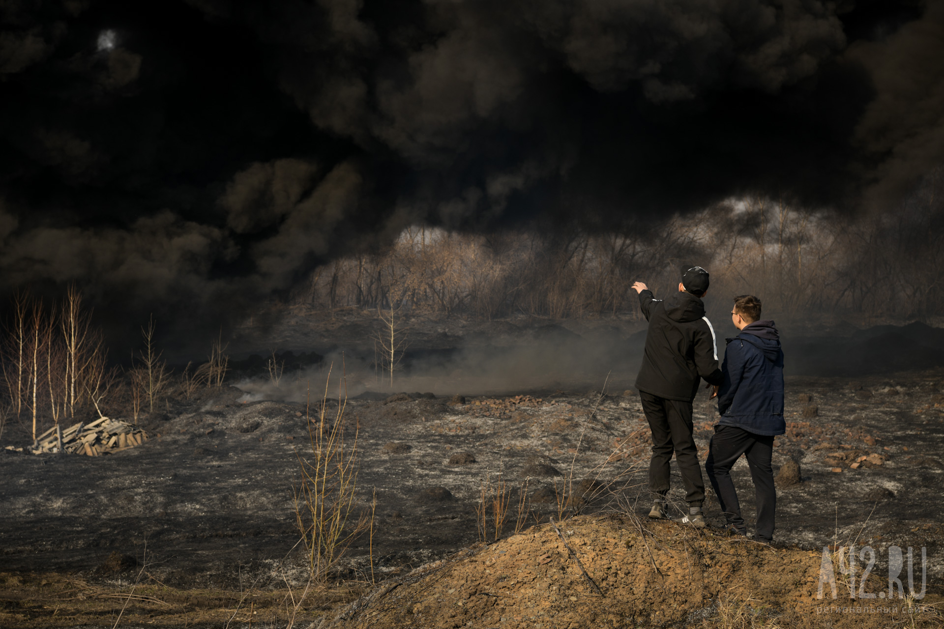 Российский город засыпало пеплом вулкана 