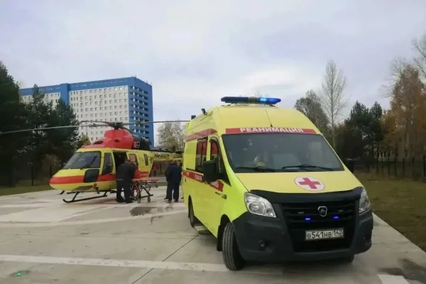 В Кемерове у кардиодиспансера появилась собственная вертолётная площадка