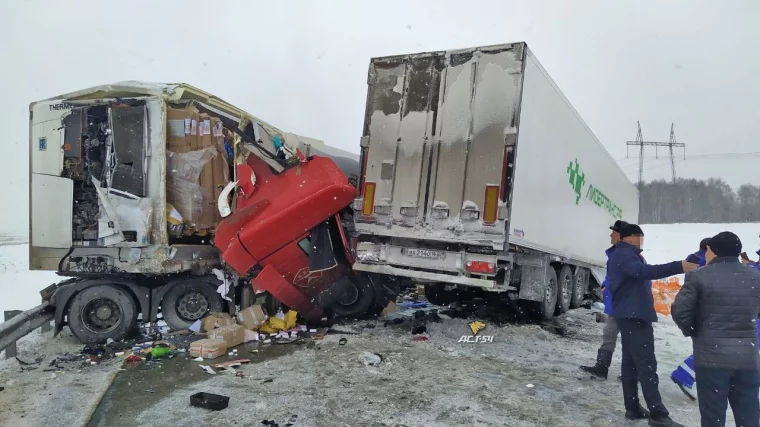 Фото: «Разорвало кузов»: опубликованы фото с места смертельного ДТП на трассе Новосибирск — Кемерово 2