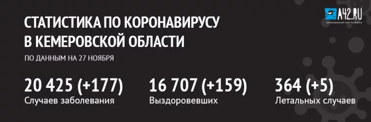 Фото: Коронавирус в Кемеровской области: актуальная информация на 27 ноября 1