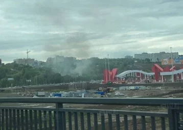 Фото: В Кемерове рядом с ледовым дворцом «Кузбасс» произошёл пожар 1