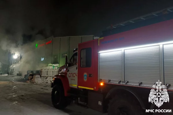 В Кемерове загорелся склад бумажной продукции