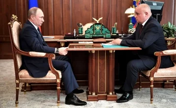 Фото:  Владимир Путин обсудил с Сергеем Цивилёвым развитие Кузбасса 1