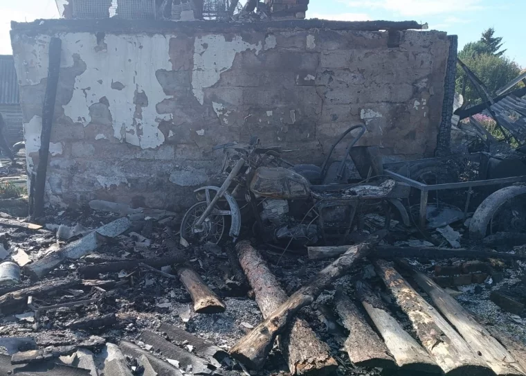 Фото: В Кузбассе мужчина из мести сжёг сарай, баню, 3 мотоцикла и 50 животных соседа 2