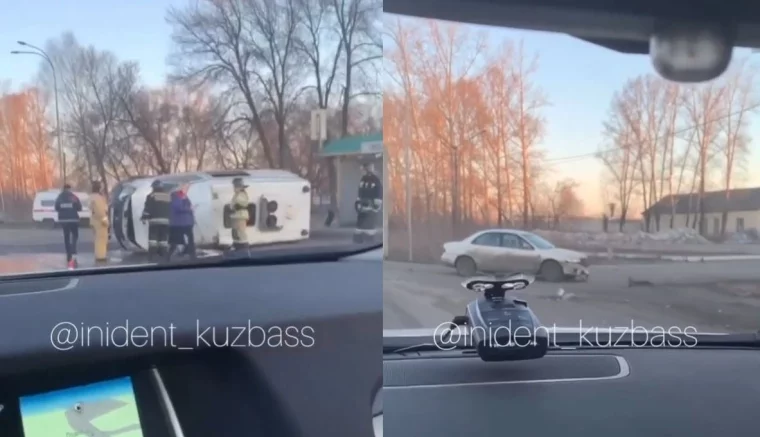 Фото: В Сети опубликовали видео серьёзного ДТП с участием скорой помощи в Кузбассе 2