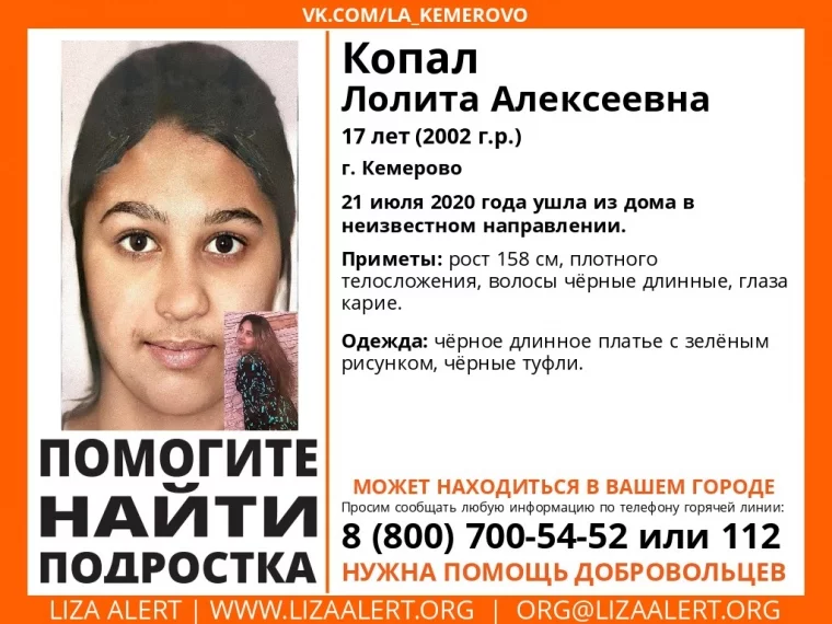 Фото: В Кемерове пропала без вести 17-летняя девушка 2