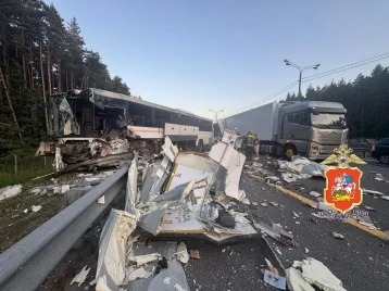 Фото: 7 человек пострадали и 1 погиб в ДТП с автобусом и грузовиком в Домодедово 1