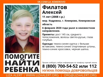 Фото: В Кемерове пропал 11-летний школьник 1