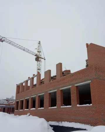 Фото: Илья Середюк опубликовал фото строительства второго блока лицея в Кемерове 1