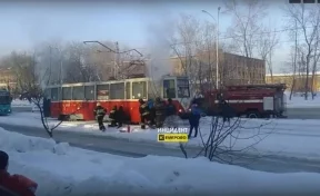 В Кемерове загорелся трамвай