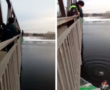 Фото: В Кузбассе мужчина прыгнул в реку с моста 1
