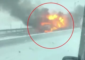 Фото: В Сети опубликовано видео с места ДТП со взрывом в Краснодарском крае 1