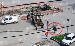 В Кемерове драка на перекрытом на ремонт участке проспекта Ленина попала на видео