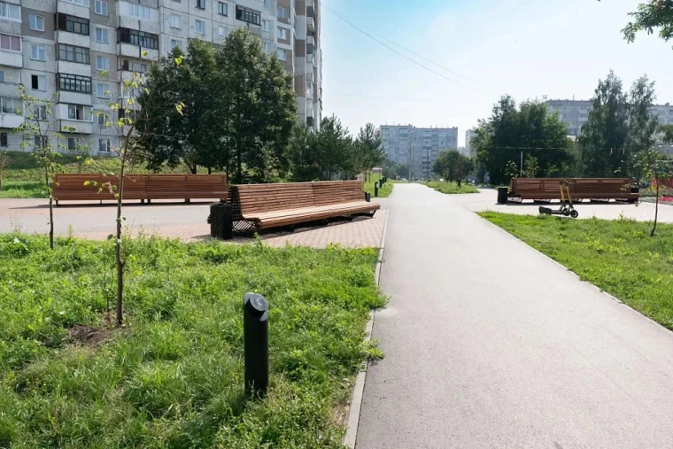 Фото: В Кемерове завершился ремонт сквера на Молодёжном проспекте 7