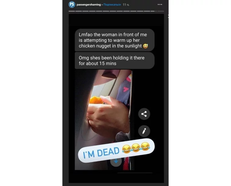 Фото:  Instagram / passengershaming