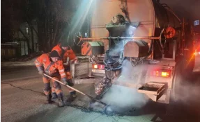 В Кемерове провели ямочный ремонт на улицах Двужильного и Баумана