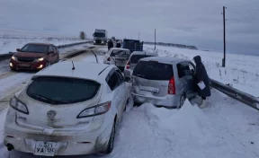 На трассе Р-257 «Енисей» в Красноярском крае произошло массовое ДТП