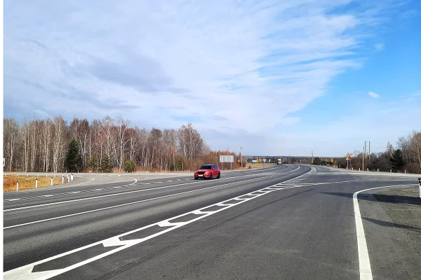 В Кузбассе отремонтировали ещё один участок федеральной трассы Р-255