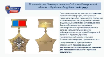 Фото: Парламент Кузбасса учредил новую награду 1
