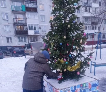 Фото: Новокузнечанина, укравшего игрушки с новогодней ели поймали, он вернул украшения 1