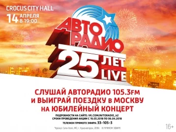 Фото: «Авторадио» даёт кемеровчанам шанс попасть в Москву на грандиозный концерт 1