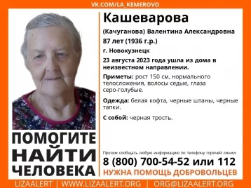 Фото: В Кузбассе начались поиски пропавшей без вести 87-летней женщины с чёрной тростью 1