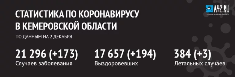 Фото: Коронавирус в Кемеровской области: актуальная информация на 2 декабря 1