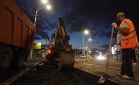 В Кемерове завершили асфальтирование 4 трамвайных переездов