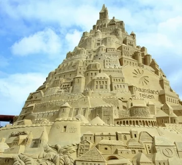 Фото: В Германии построили замок из песка высотой с пятиэтажку 1
