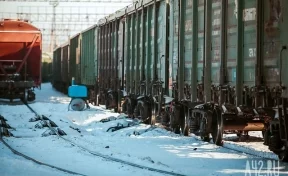В Кузбассе грузовой поезд врезался в легковой автомобиль на регулируемом переезде