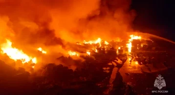 Фото: В МЧС опубликовали видео мощного пожара на складе в Калужской области 1