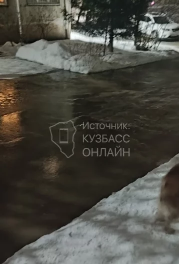 Фото: «Целое озеро»: жильцы кемеровского дома пожаловались на порыв из колодца 1