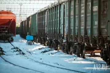 Фото: В Кузбассе грузовой поезд врезался в легковой автомобиль на регулируемом переезде 1