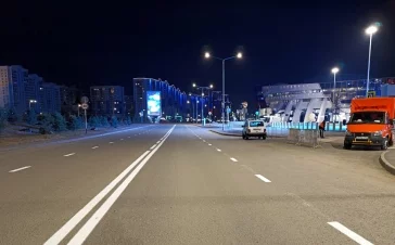 Фото: В Кемерове ночью начали наносить дорожную разметку 2