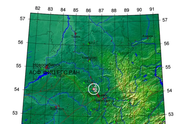 В Кузбассе утром произошло землетрясение магнитудой 2,1