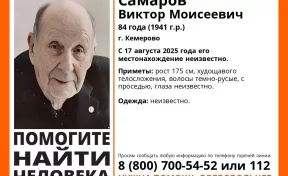 В Кемерове без вести пропал 84-летний мужчина