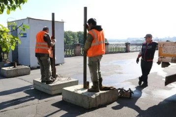 Фото: В Кемерове началась подготовка к демонтажу лестницы на Притомской набережной 4